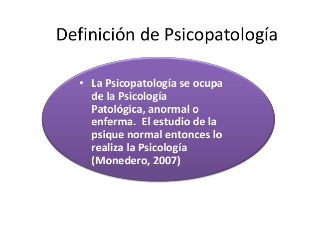 definicion de psicopatologia
